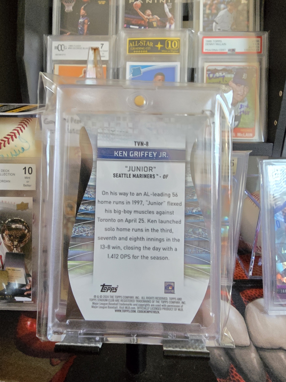 2024 Topps Stadium Club Chrome Ken Griffey Jr Triumvirates Die-Cut /99 #TVN-8 - Picture 2 of 3